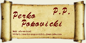 Perko Popovicki vizit kartica